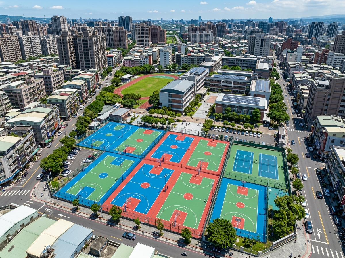 鄂尔多斯市塑胶颗粒硅PU篮球场 - 价格